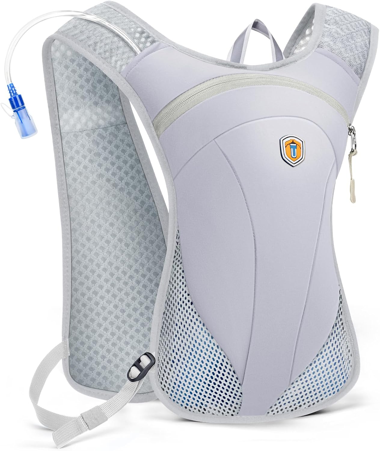Hydration Backpack with 2L Water Bladder Bag, Lightweight and Breathable Running Vest for Men, Adjustable Chest Straps Water Pack for Cycling Hiking Climbing Outdoor