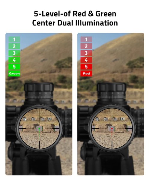 CVLIFE 4x32 Crossbow Scope, Red Green Illuminated Compact Crossbow Scopes for Hunting 20-100 Yards, Circles and Rangefinder Etched Glass Reticle Optic,with 20mm Mounts