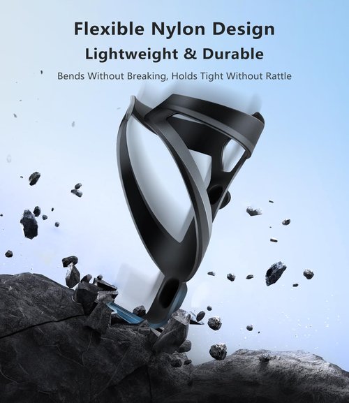 Bike Water Bottle Holder - 1.3 Oz Ultralight & Sturdy Bike Cup Holder, Bicycle Drink Cage, Cycling Bike Water Bottle Cage with Screw Tool, for 2.75-3.94" Bottles