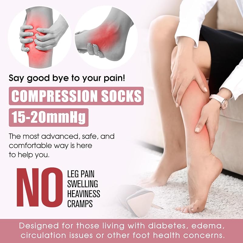 Copper Compression Socks for Men & Women 15-20 mmHg - 6 Pairs, A-collocation03+Large-X-Large