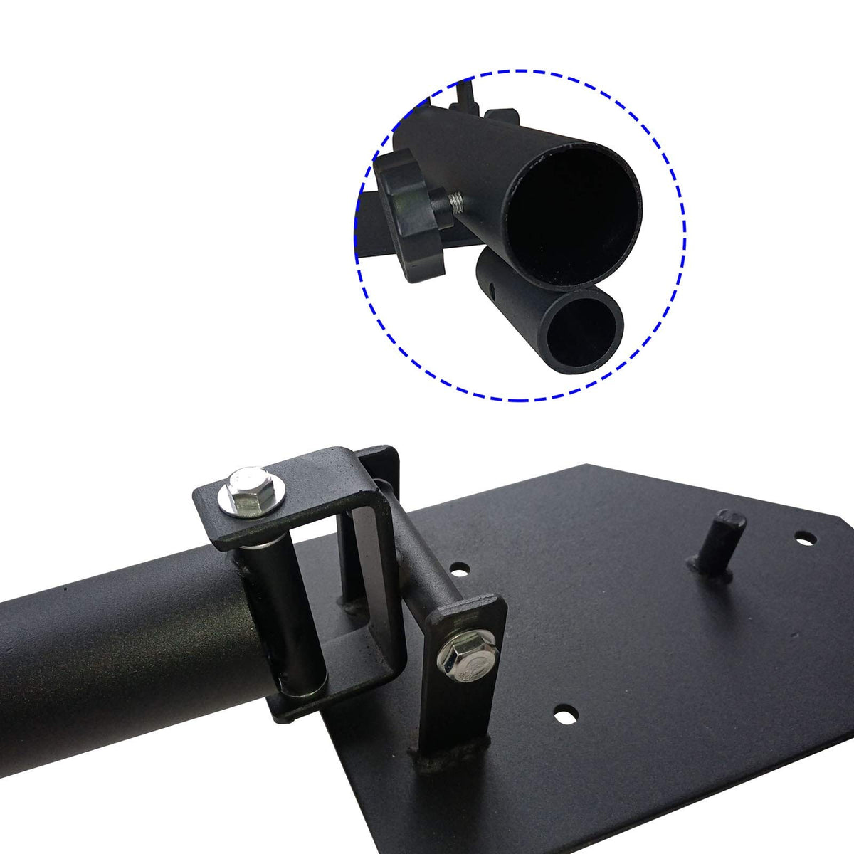 MARSAFIT Landmine Base Portable Barbell, Deluxe T bar Row Attachment, landmine Attachment for Barbell fits 1 Inch Standard and 2 Inch Bars