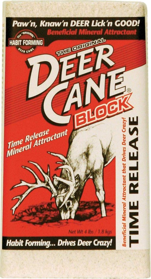 EVOLVED HABITATS Deer Cane Block Mineral Deer Attractant - Fast & Easy to Use All Year-Round Concentrated Mineral Food Supplement for Deer