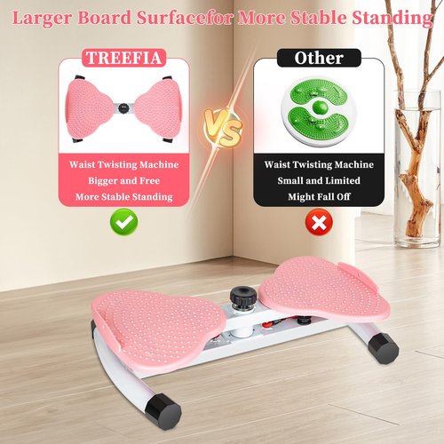 TREEFIA Ab Twister Board, Flexforge Pilates Twister, Waist Twisting Machine - 300 lbs, Pilates Waist Twister for Women Belly Fat Loss, Home Gym Equipment for Women/Men