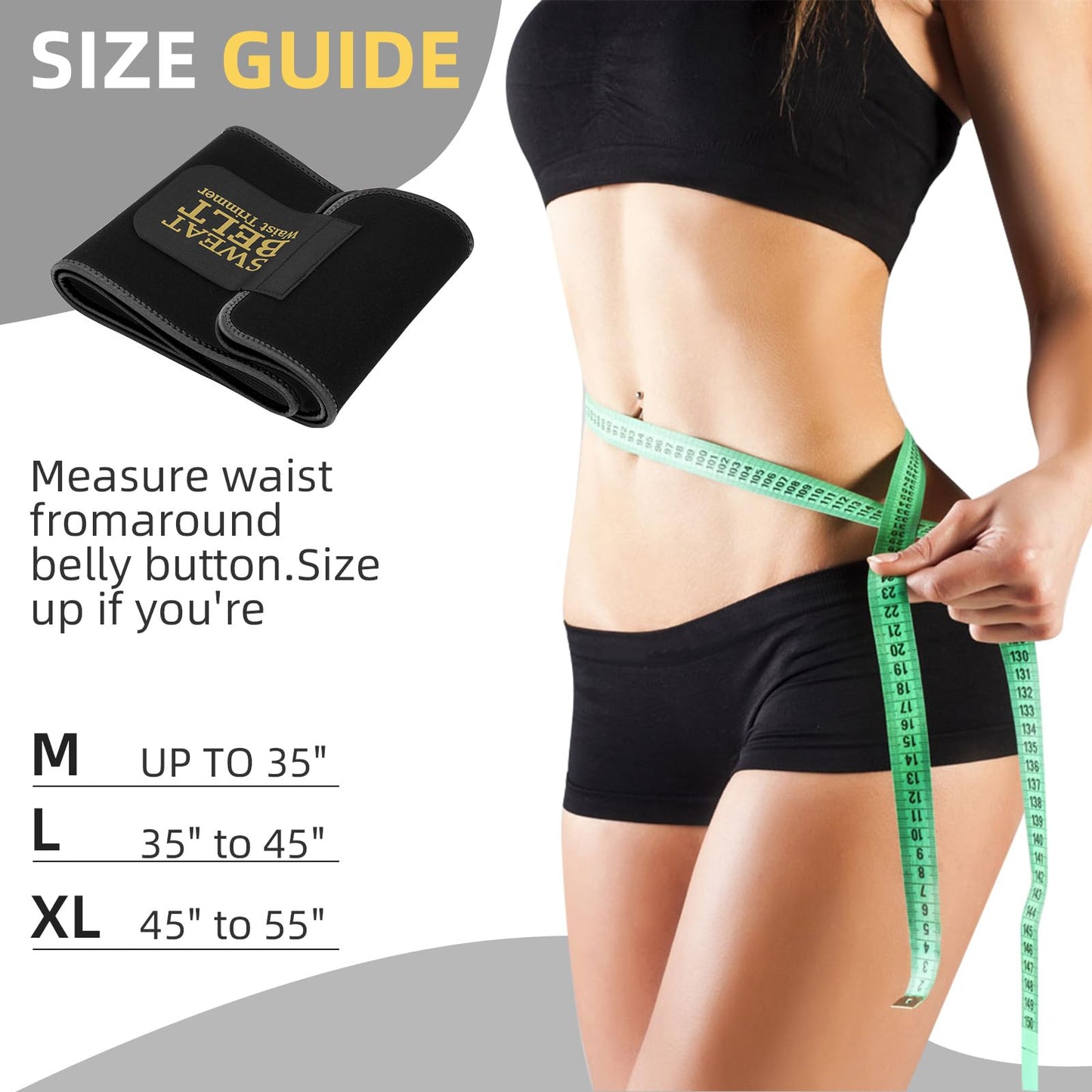 ZPP Waist Trainer for Women and Men, Neoprene Sweat Band Waist Trimmer Belt Stomach Wrap for Workout Black