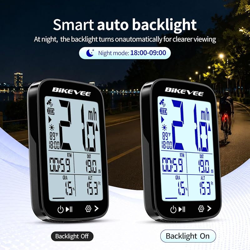 Wireless GPS Bike Computer with Bluetooth App – 2.4" Display, 28H Battery
