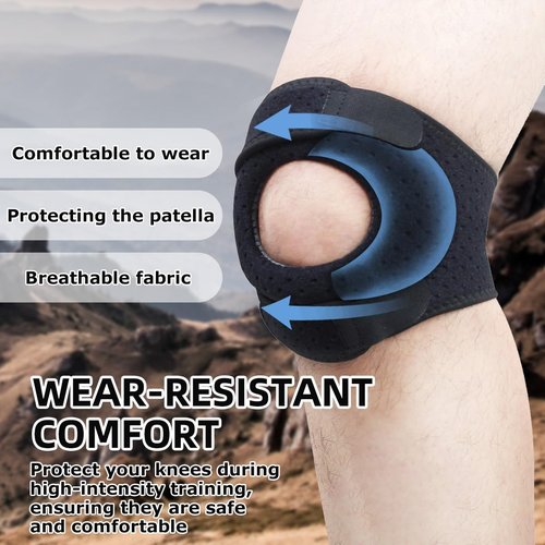Wellknee Knee Brace, Wellnee Patellar Pad Realign Knee Joint While You Move, Adjustable Tendon Support Sleeve Braces for Meniscus, Osteoarthritis, Orthopedic, Knee Support for Athletes(2PCS-Gray,Large