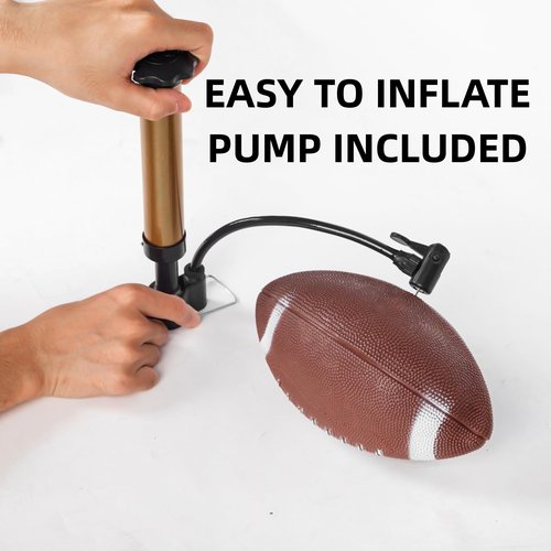 Nbguigdstr Football Field Goal Post-6 ft x 4 ft Portable with Kicker Stand,Football and Pump-Backyard Kicking Field Goal Post for Kids/Youth/Adults-(2ft-6ft in Height)