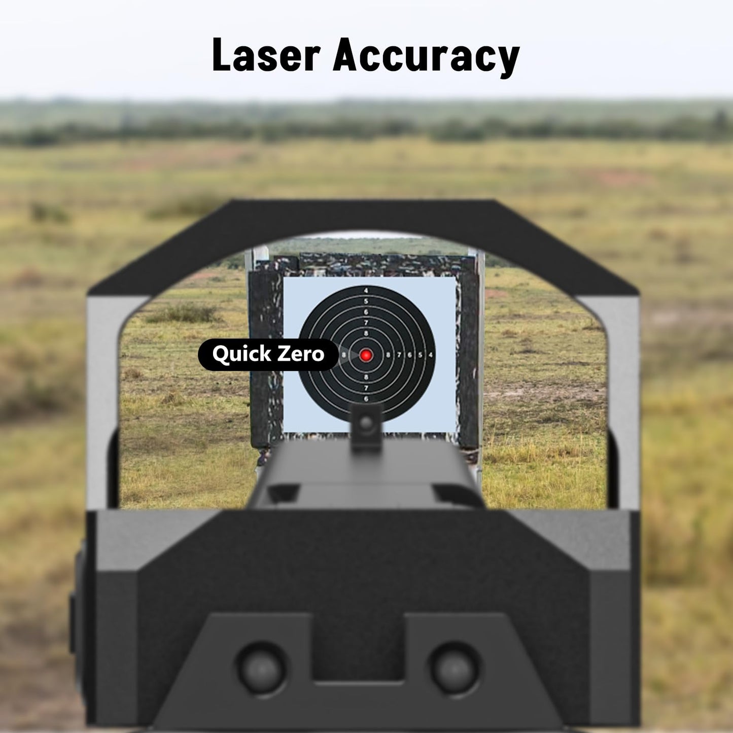 MidTen .40 Bore Sight Red Laser Bore Sighting .40 Red Laser Boresighter Zeroing Laser Bore with 2 Sets of Batteries