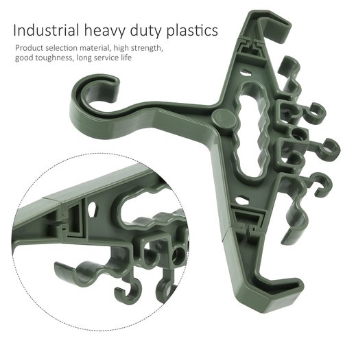 Industrial Plastic Hanger, Heavy Duty Multipurpose Gear Hanger, Removable Outdoors Hunting, Unbreakable Hook Hanger, Hanger for Everyday Hanger Veteran Heavy Gear Packs Body Armor Plate Vests (Green)