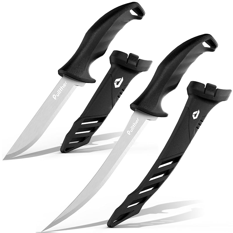 2pc Fishing Knife Set - 7" Fillet Knife & 5" Bait Knife with Sheaths (Variation of THIS listing)