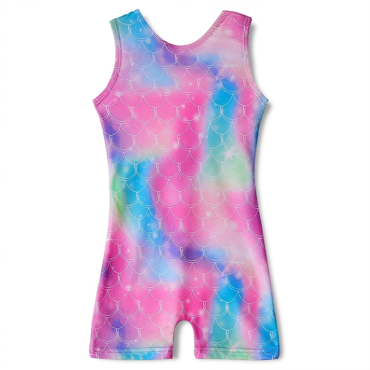 MYQFF 8t 9t Gymnastics Leotard for Girls Dance Ballet Leotards for Kids Teens Biketards Tumbling Hip Hop Dance Outfits for Competition Training Performances Cute Mermaid