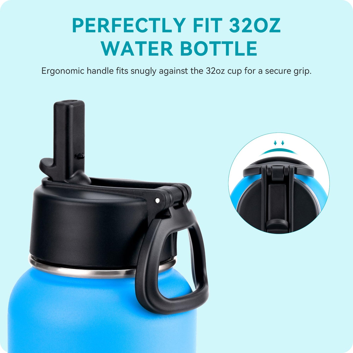 Soledea 2 Pcs Straw Lid for Hydro Flask Wide Mouth