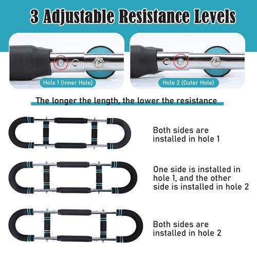 Twister Arm Trainer, BicycleStore Adjustable Forearm Strengthener Detachable Chest Workout Device, Tricep Arm Twister Exerciser for Men Portable Shoulder Muscle Fitness Equipment for Strength Training