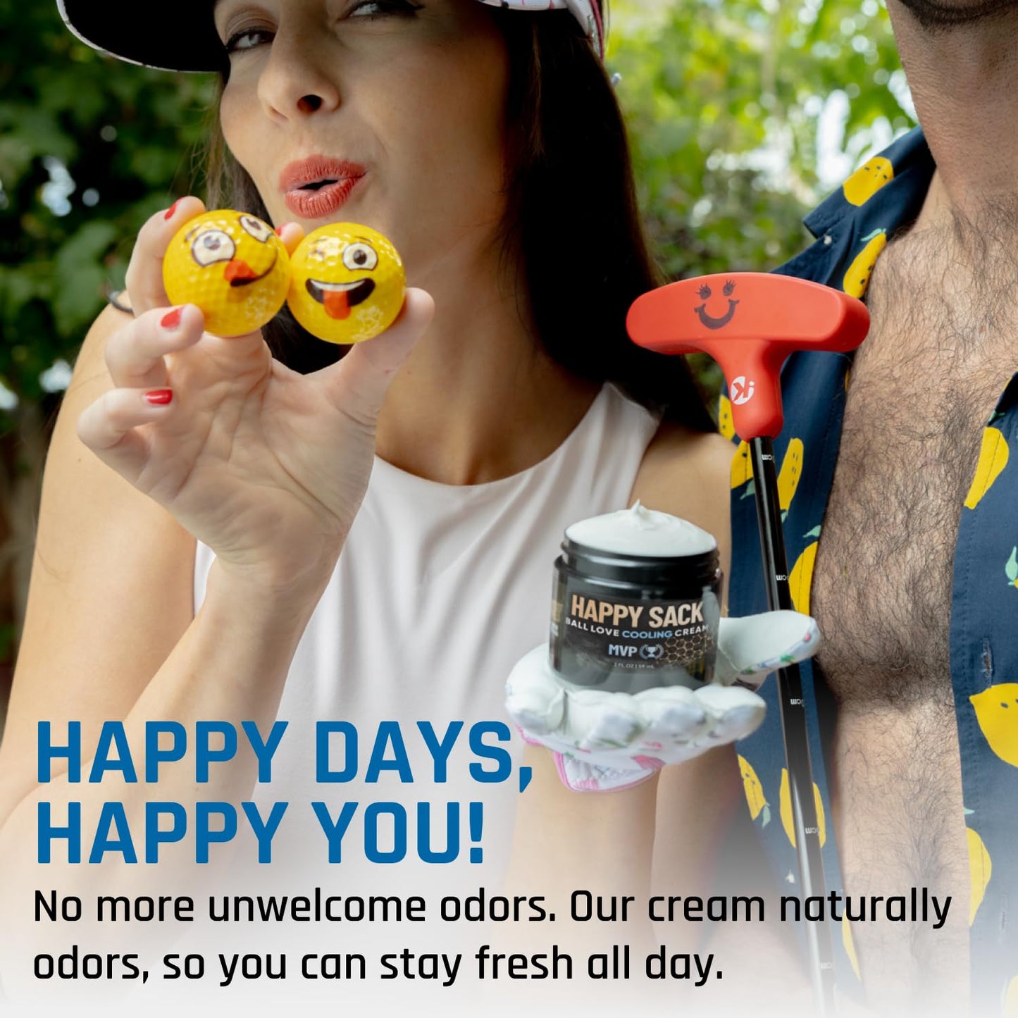Derm Dude Happy Sack Ball Deodorant & Comfort Cream for Men | Anti-Chafing Sweat Defense, Odor Control, Aluminum-Free Deodorant & Hygiene Products for Men's Private Parts | Strawberry Lollipop, 2oz