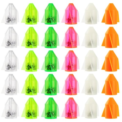 FCKLVMC 30 Pcs Catfish Rattles, Built-in 15 Ringing Beads Fishing Rattles for Catfishing, Compact Portable Catfish Rattle for Outdoor Fishing
