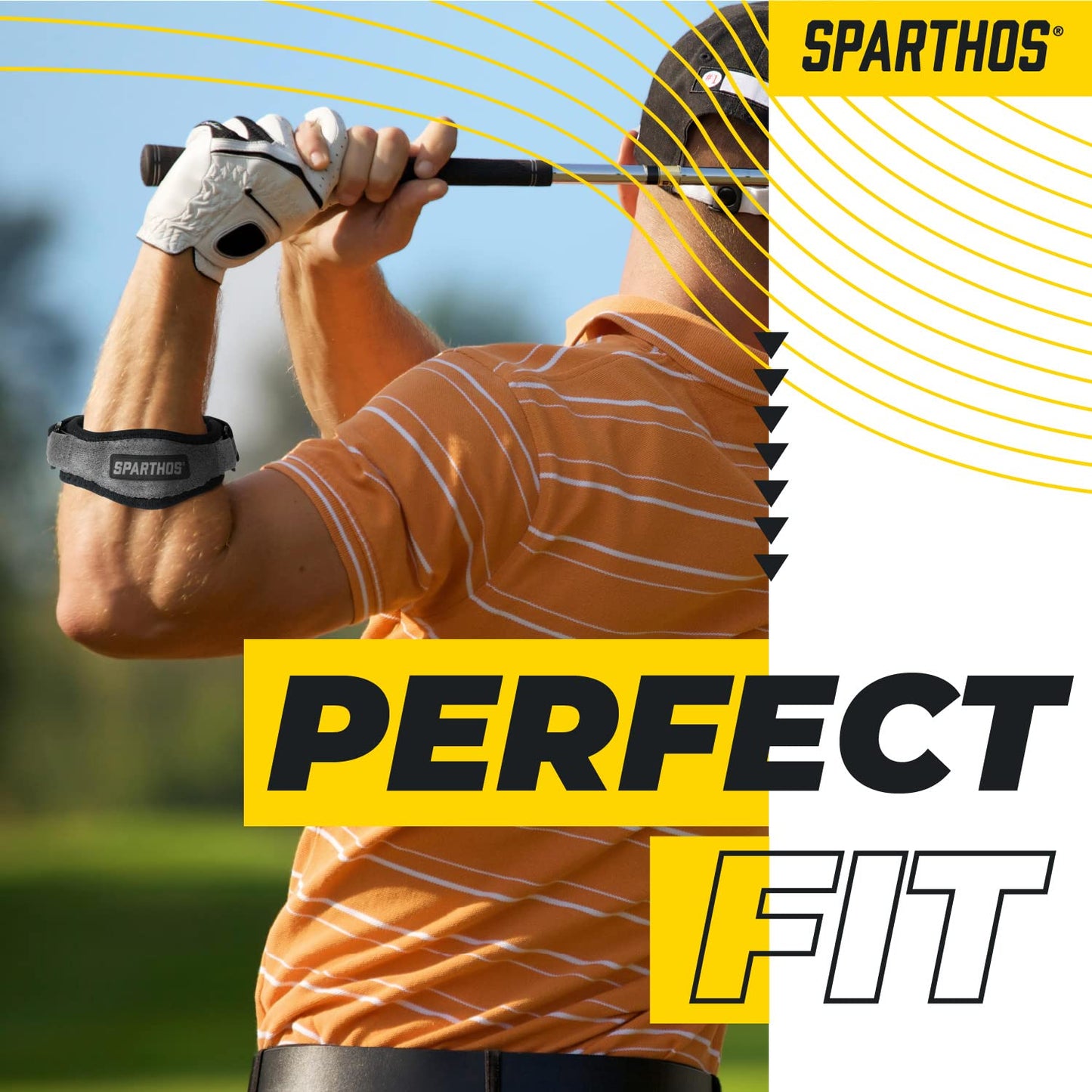 Sparthos Tennis Elbow Brace (Pack of 2) - For Tendonitis, Forearm Pain, Golf Elbow Support - Arm Strap Band with Gel Compression Pad - for Men and Women