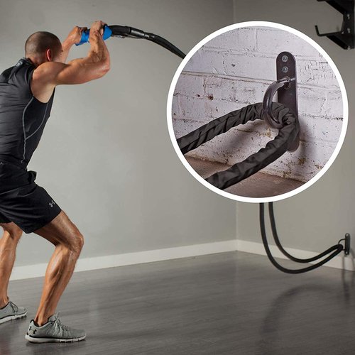 GSE Games & Sports Expert Gym Battle Rope, Heavy Workout Battle Ropes for Indoor & Outdoor Workout, Exercise Ropes for Strength Training - 30, 40, 50 Feet Lengths Available