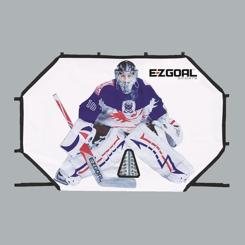 EZGoal Pro New Shooter Tutor for All Standard 4x6 Hockey Goals w/Center Target net