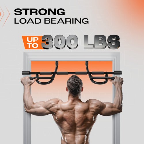 Yes4All Heavy Duty Pull Up Bar for Doorway, Solid Main Construction, Multi-Grip Doorway Bar for Home Gym Workout, No Screws, Portable