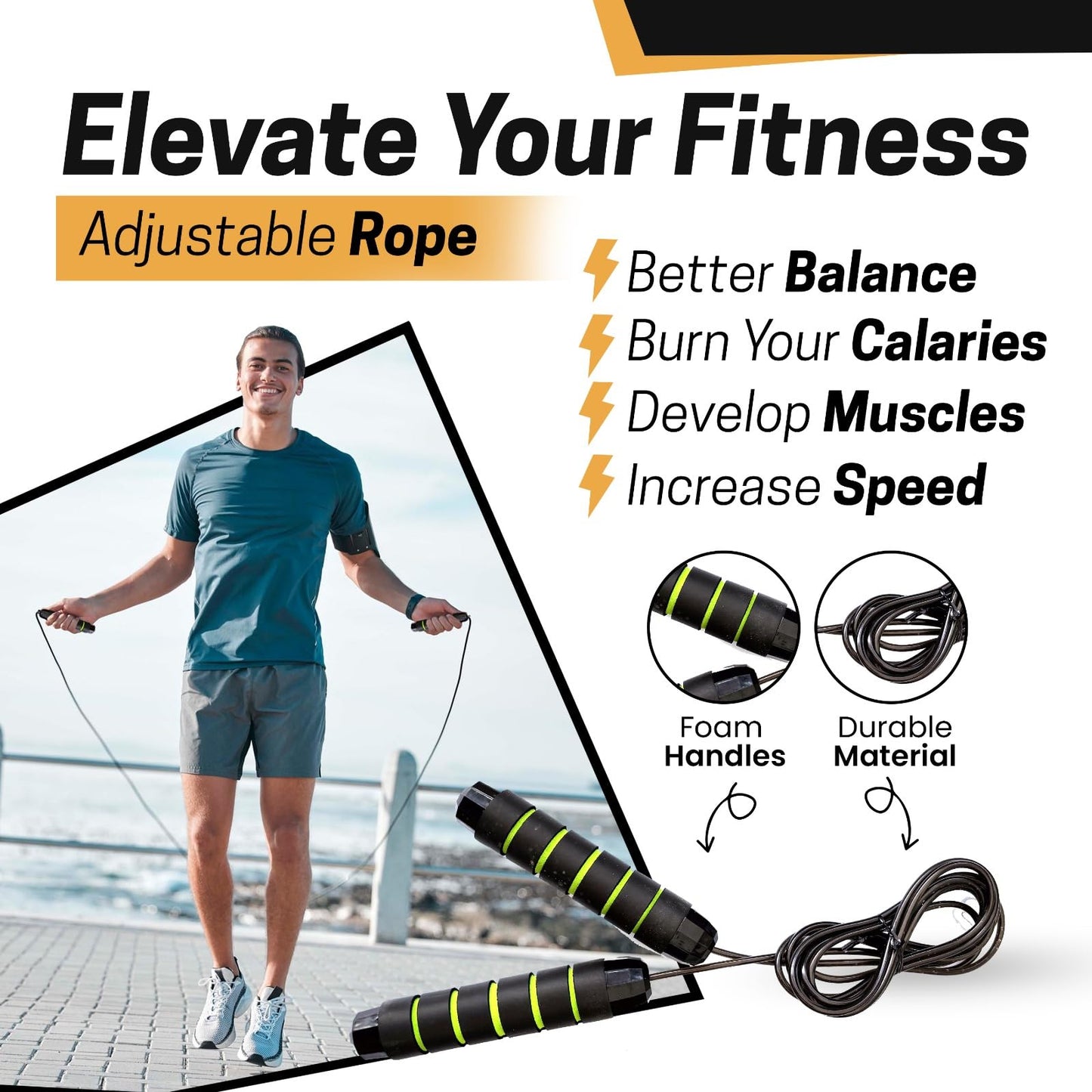 KARLUTX Pilates Bar Kit with Resistance Bands (10 Units) | Portable Home Gym | Booty Bands, Jump Rope & Full-Body Workout Equipment | Dedicated Video Channel