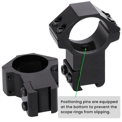 NEATABY 1 Inch Dovetail Scope Rings Set, 2 Pcs High Profile Scope Rings with 2 Hex Wrenches, for 3/8 Inch Dovetail Rails, Black