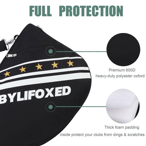 BYLIFOXED Par 3 Golf Carry Bag for Short Game,Sunday Golf Bag for Men,Small Golf Bag with Thick Foam Protection,Fit Up to 5-8 Clubs(Not Fit for Golf Driver) (Black)