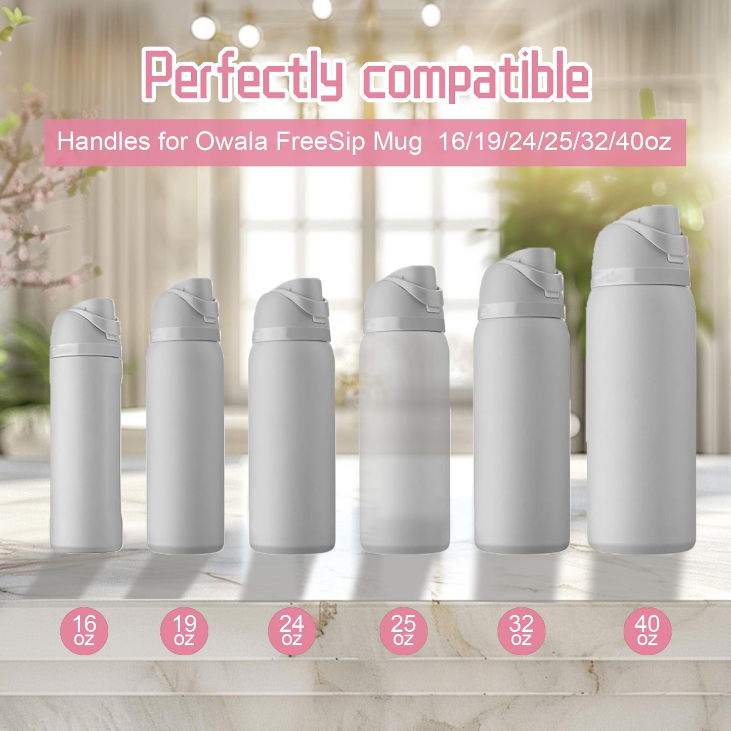 JTJEI 4pcs Handles for Owala FreeSip 24oz 32oz