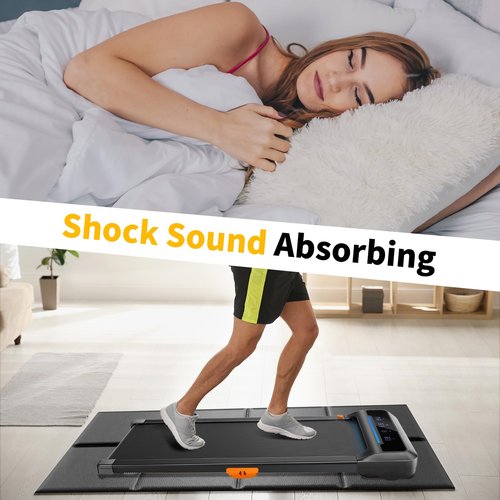 Treadmill Mat for Carpet Hardwood Floor Protection, Foldable, Under Desk Treadmill Mat, Compatible with Walking Pad Treadmill, Exercise Bike Mat for Home Gym Workout, Waterproof & Anti-Slip, 6mm Thick