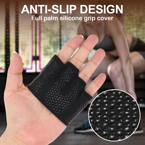 YBEATY Workout Gloves Weight Lifting Gloves Short Micro Full Palm Protection Non-Slip Grip Gym for Men Women Weightlifting Exercise Training Fitness Gym Cross Training Powerlifting