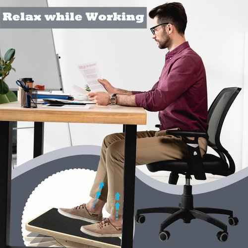 Balance Board Wobble Board Balance Boards for Adults Anti-Slip Wooden Balance Board for Physical Therapy & Core Strength, Ideal Balance Board for Standing Desk with Ankle Support
