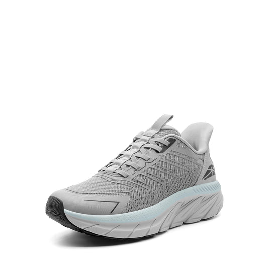 ALLSWIFIT Women's Slip On Walking Shoes Running Comfortable Tennis Breathable Non Slip Athletic Gym Workout Cross Training Fashion Sneakers,Size 9,Grey,SARR034W