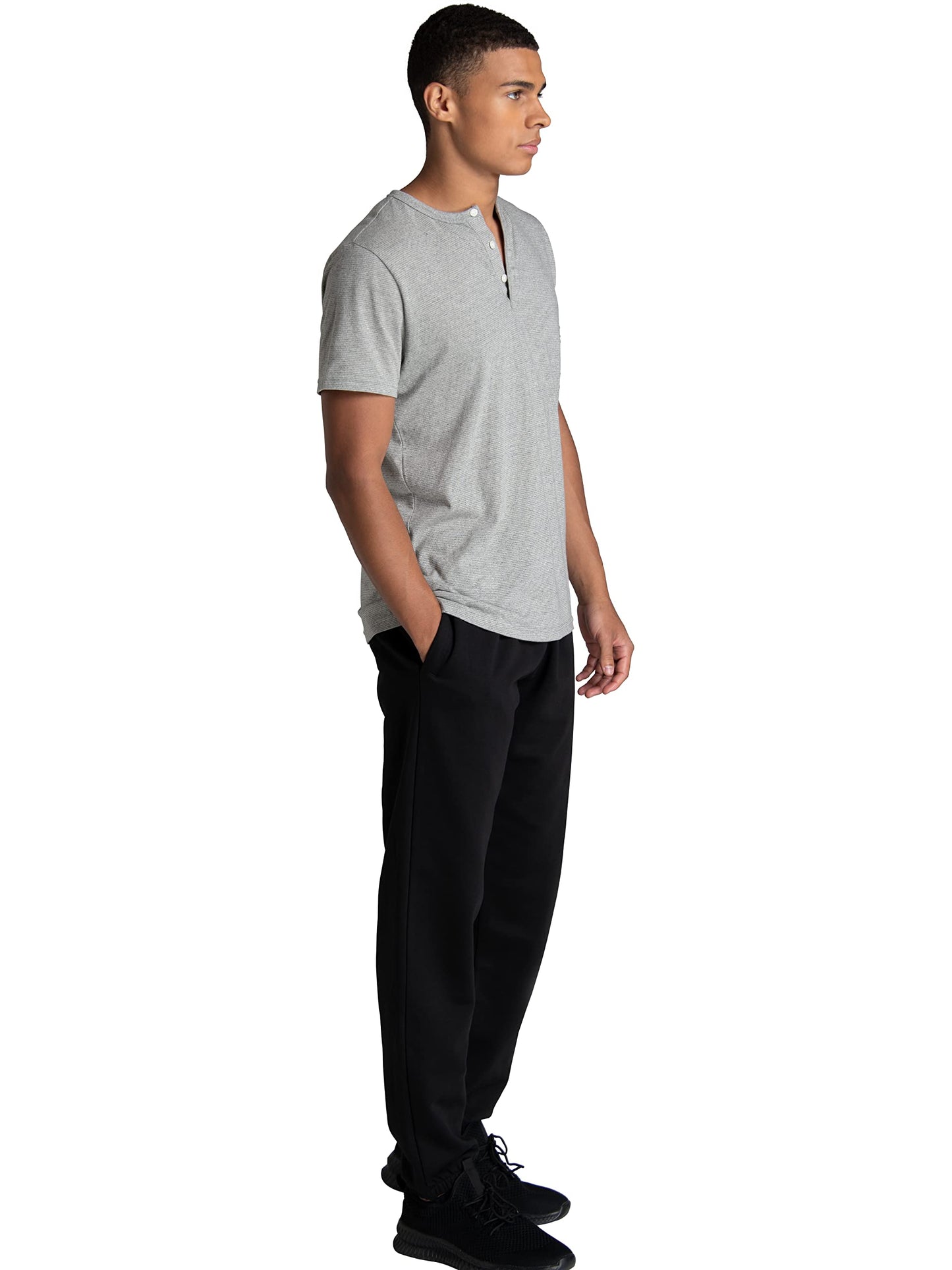 Fruit of the Loom Men's Crafted Comfort Fleece Sweatshirts, Hoodies, & Sweatpants, Super Soft Cotton Blend, Sweatpants - Black, X-Large