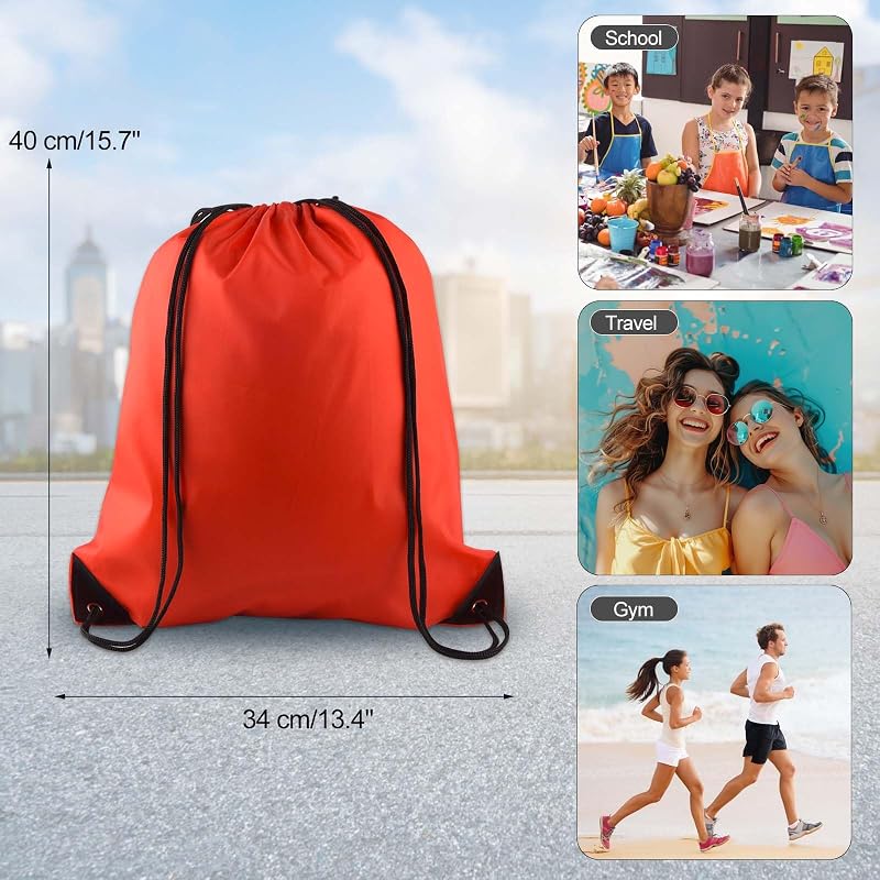 Variation: Red 20Pcs Drawstring Backpack Bags