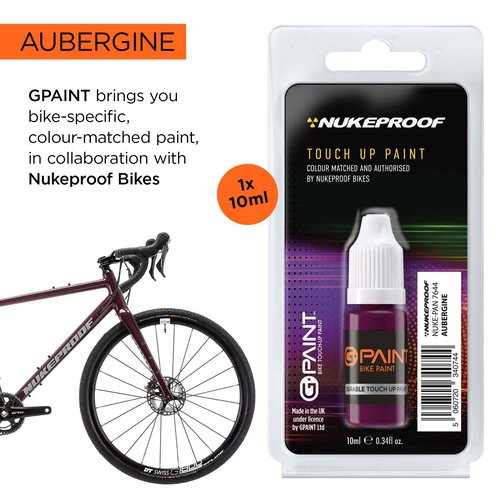 Nukeproof Bike Touch-Up Paint - Aubergine - GPaint 10ml Bottle - Touch-Up Paint Kit for Scratched or Chipped Bike Frames - GPaint Bike Paint