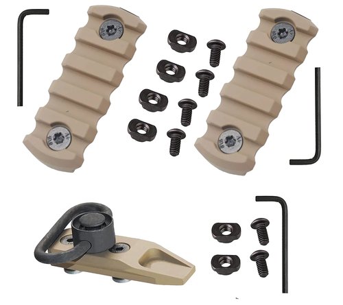 5 Slot M-LOK Rail Section Set of 2 Pieces for Mlok Rail