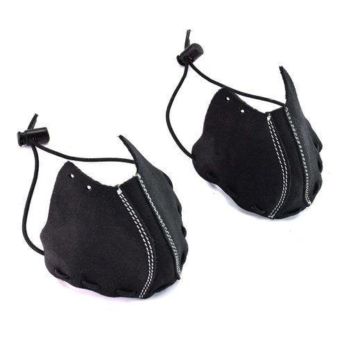 WIFA - Roller Skate Protective Caps - Leather Toe Caps, Guard Protectors w/Rubber Drawstring, Roller Skates, Derby - Black