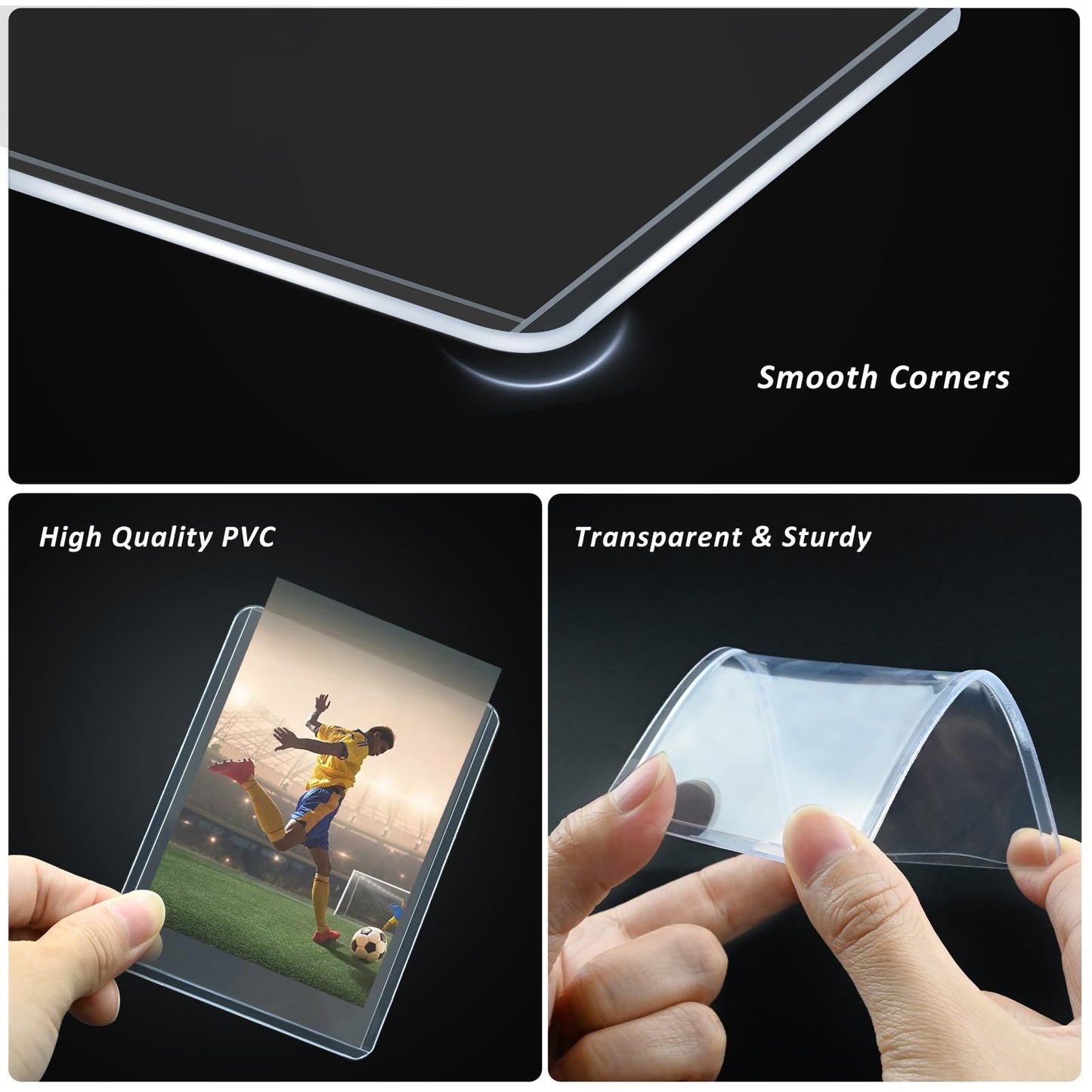 15 Pack Top Loads for Cards 3"x4" Hard Plastic Card Sleeves Baseball Card Protectors Hard Plastic Sports Card Holder for Trading Cards, Baseball Cards, Game Cards