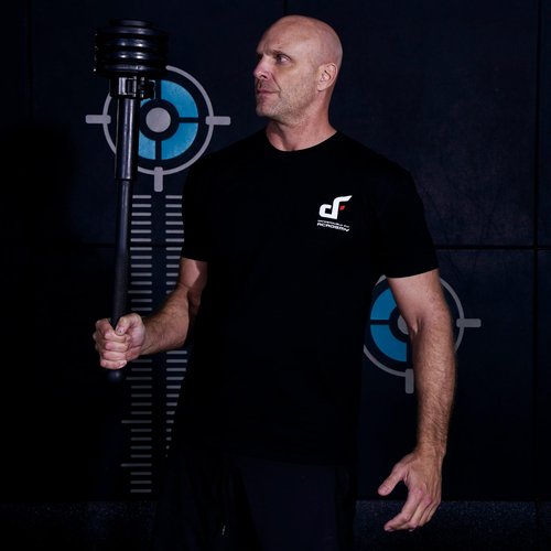 Dangerously Fit Maverick Torque Pro - Adjustable Long Steel Club - Short Mace - Rubber Coated Club Bell - Strength Training Exercise Equipment for Full Body Workout, Home & Gym Fitness