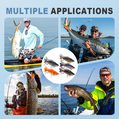 Robotic Fishing Lure, 2025 New Swimming Bait for Freshwater & Saltwater, 3D Swimming Bait Fishings Gear for Beginners, Amateurs and Professionals (All)