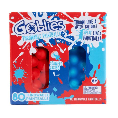 Gooblies Throwable Paintballs Super Pack of 80 Throw Like a Ball, Splat Like a Paintball | Summer Fun for 2025 | Limited Edition (Red & Blue)