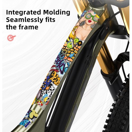 Bike Frame or High-Quality 3D PVC Lightweight DIY Decoration Suitable for All Bikes Mountain Bike Stickers Road Bike Thick PVC Film