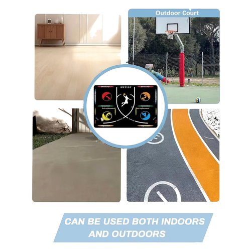 BWZYdy Portable Basketball Training Mat - Agile Stepping Training mat, designed for all ages with anti slip and silent features to improve speed, strength, and coordination | Indoor/Outdoor Practice mat with Portable Bag