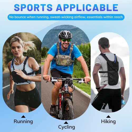 VOTAGOO Lightweight Running Hydration Vest Backpack with 2L Water Bladder Bag Daypack for Hiking, Cycling, Hunting and Climbing for Women Men