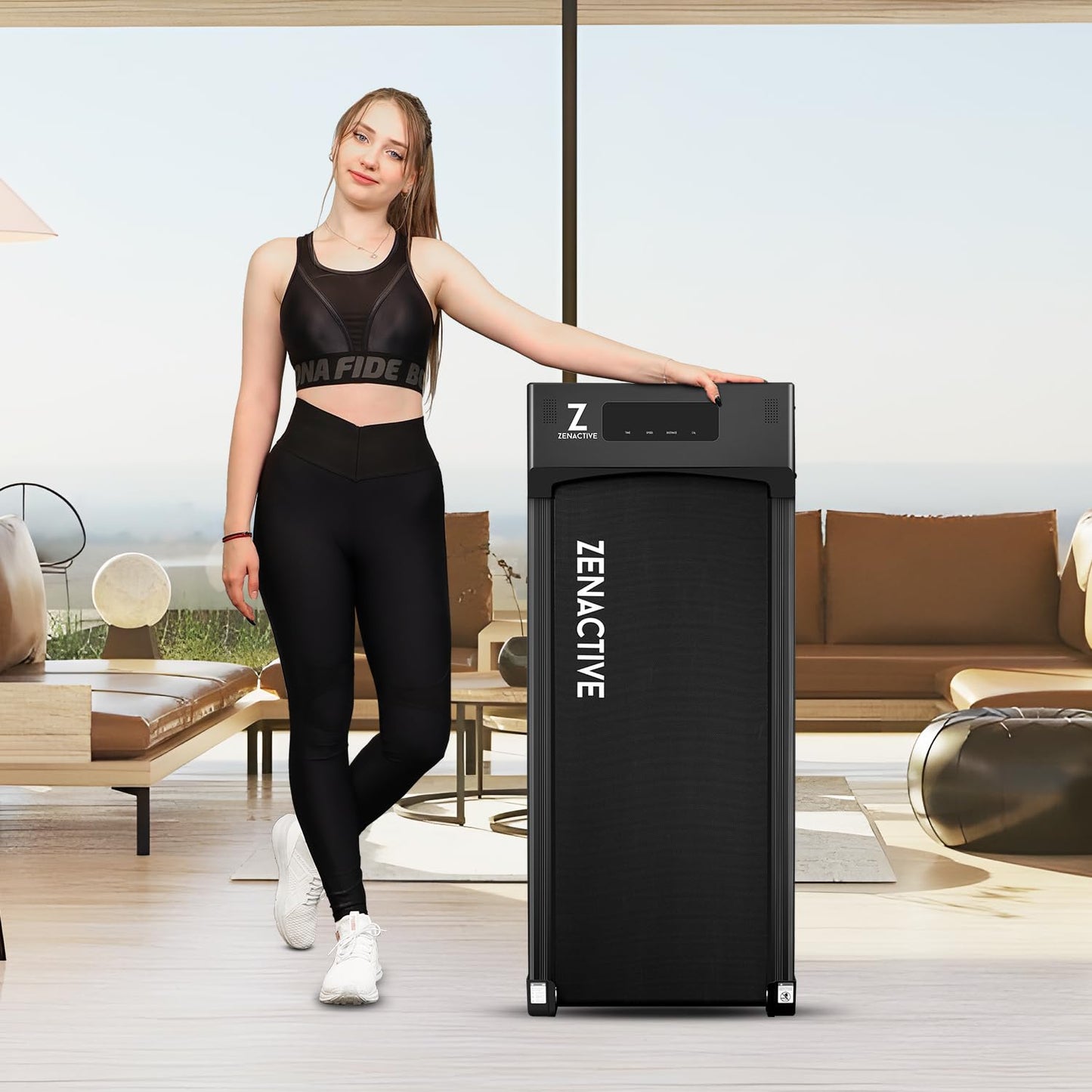TOUSAINS Walking Pad Under Desk Treadmill, Ultra Slim Portable Walking Machine for Home Office, Installation-Free Mini Treadmill with Remote Control & LED Display, Quiet Walkingpad for Small Space