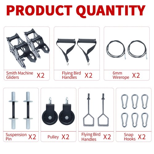 CONBUT Power Rack Attachments for Workout Equipment Home Gym and Cable Machine, Smith Machine Attachments for Bench Press Squat Weight Lifting LAT Pulldown Cable Crossover