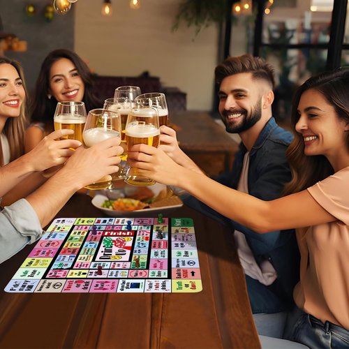 gzaymng Drinking Board Games for Adults, Funny Party Interactive Drinking Games for Game Night, Birthday, Family Play or Any Occasion, Age 21+, 2-8 Players (Multicolor)