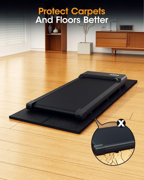 Walking Pad Treadmill Mat for Carpet Floors 68x24, 1/4“Thick Treadmill Mat for Hardwood Floors,Mat for Under Treadmill/Indoor Bike on Carpet, Exercise Equipment Mat, Waterproof, Noise Shock Absorption