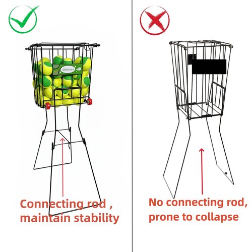 Airhercs Tennis Balls Hopper Or Pickleball Hopper,79 Tennis Capacity Or 50 Picklel Capacity,Also As Ball Picker,Easy to Pick Up 30 Tennis Or Pickle in 1 Minute, Easily Placed in The Trunk of A Car
