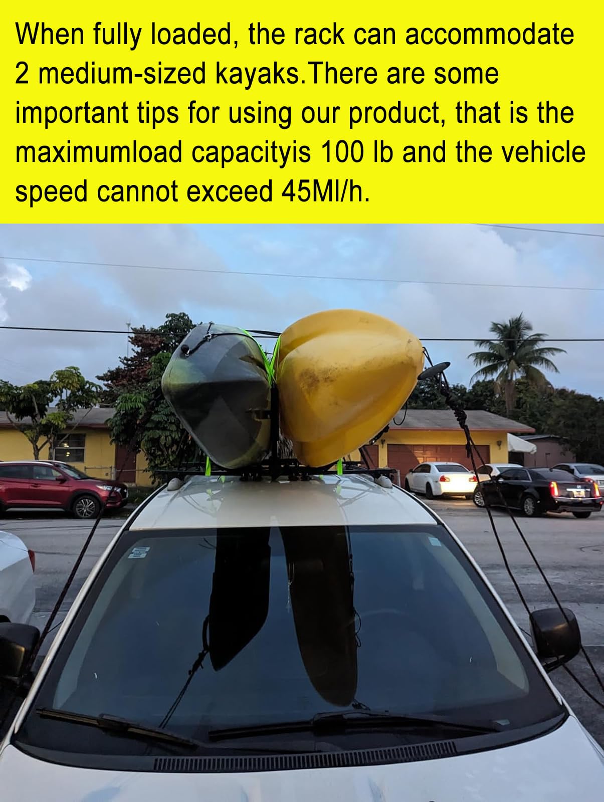 Folding Kayak Roof Rack J-Bar Adjustable