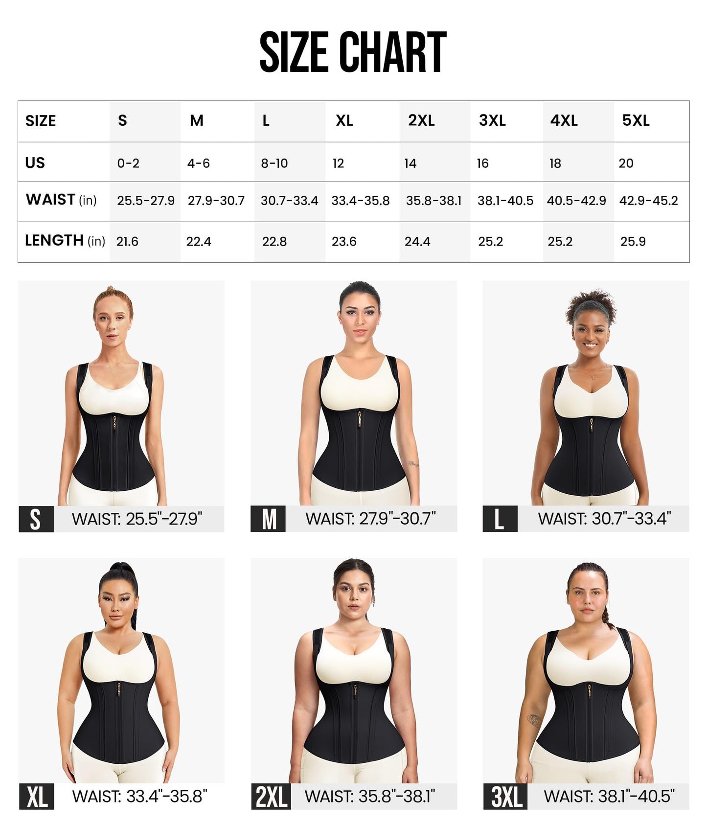 Junlan Waist Trainer for Women - Sauna Suit Sweat Vest for Working Out(Black,Medium)